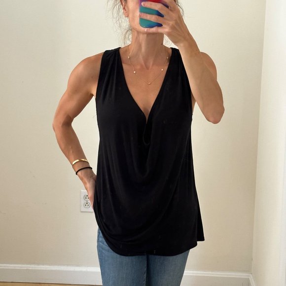 Express One Eleven Deep Cowl Neck Racerback Tank Sz Small - Picture 7 of 9